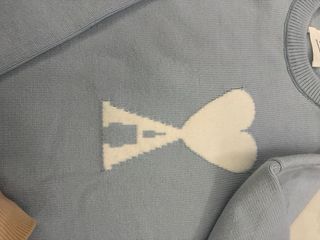 Maglione Ami Paris Azzurro con Cuore