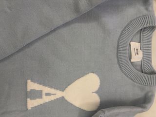 Maglione Ami Paris Azzurro con Cuore