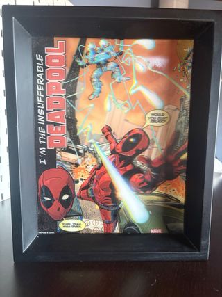 Cuadro 3D Deadpool Cómic Marvel