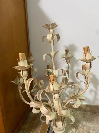 Lámparas de techo vintage beige y blanco