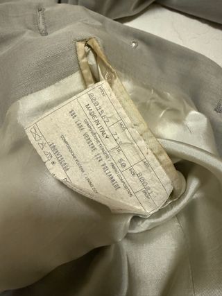 Completo uomo taglia 50 grigio, 80% lana vergine