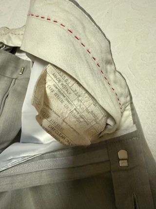 Completo uomo taglia 50 grigio, 80% lana vergine