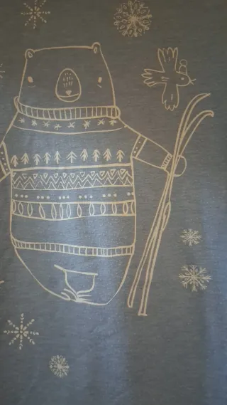 Pijama 2 piezas oso y corazones