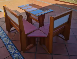 Conjunto rincón comedor con mesa