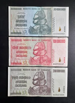 🇿🇼 Billetes Zimbabue 2008