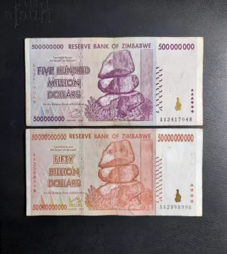 🇿🇼 Billetes Zimbabue 2008