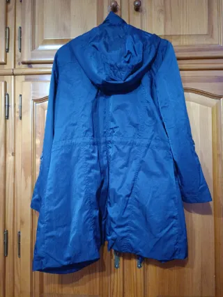 Gabardina azul talla 44 mujer