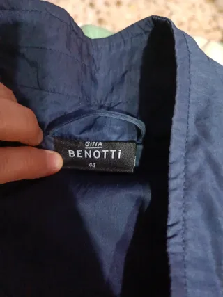 Gabardina azul talla 44 mujer