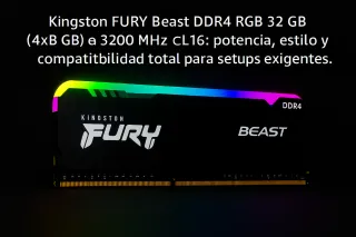 Kingston FURY Beast DDR4 RGB 32GB (4x8GB) RGB