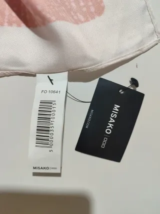 Pañuelo floral rosa y turquesa