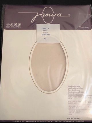 Panty nylon vintage topos rosa pálido.