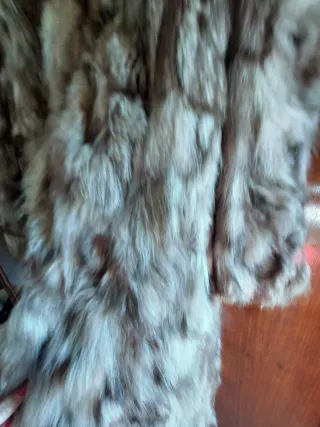 Abrigo largo de piel natural vintage – estilo zorr