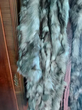 Abrigo largo de piel natural vintage – estilo zorr