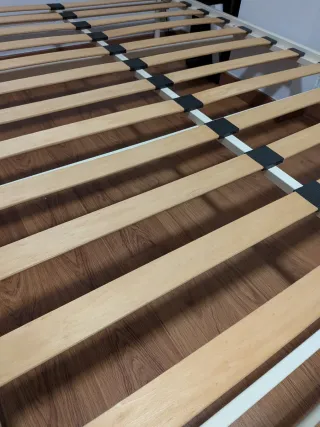 Cama de forja matrimonio beige