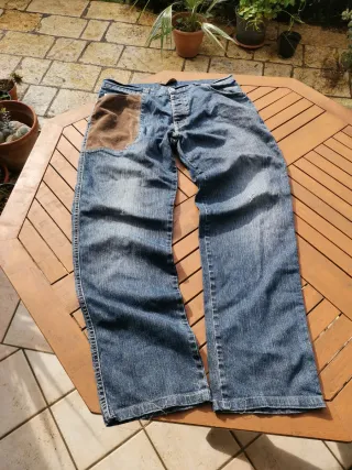 Jeans vintage cowboy gamba larga.