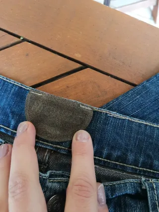 Jeans vintage cowboy gamba larga.