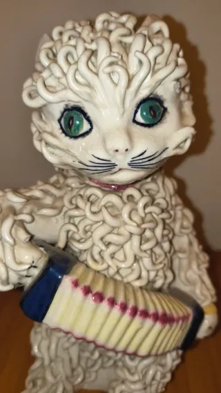 Coppia Gatti Ceramica Anni '50