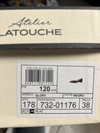 Zapatos de piel negros talla 38