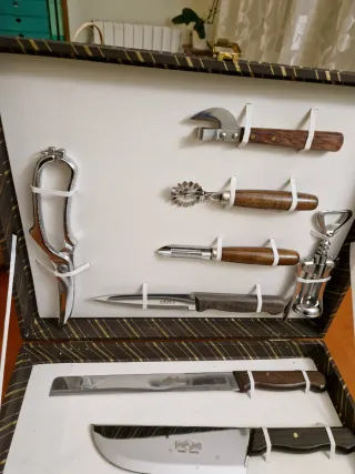 Set coltelli e utensili cucina in acciaio inox