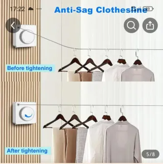 Tendedero retráctil para ropa.