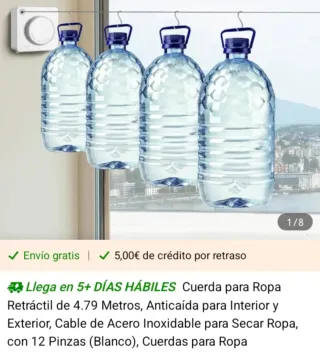 Tendedero retráctil para ropa.