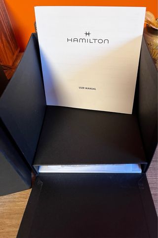 Reloj Hamilton Dorado Correa Marrón