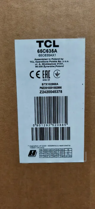 TCL 65 QLED 4K TV Google TV