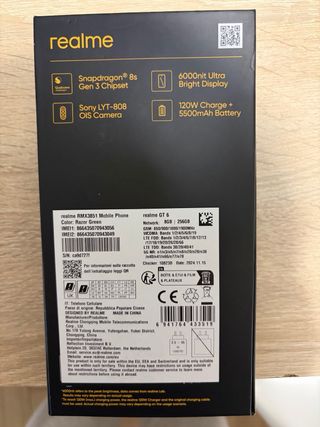 Móvil Realme GT 6 5G 256GB Verde