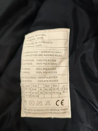 Regalo chaqueta impermeable azul XXXL