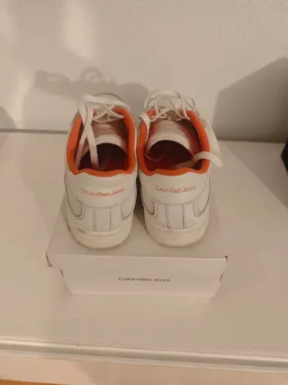 Zapatillas Calvin Klein Blancas y Naranja