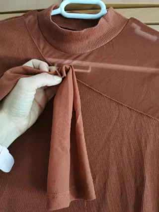 Camiseta Manga Larga Transparente Ladrillo Talla M