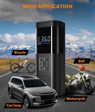 Gonfiatore Portatile LED SOS Auto Moto Palloni