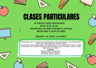Clases particulares presenciales y online.