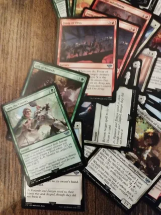 90 cartas infrecuentes MTG El Señor de los Anillos