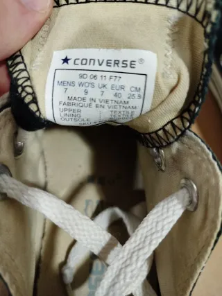 Zapatillas Converse Clásicas Negras [Talla 40]