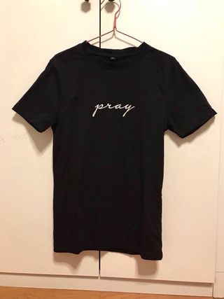 Camiseta Negra Talla XS Pray