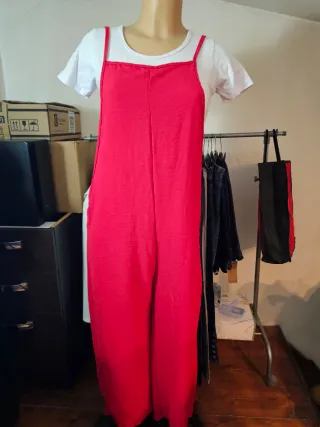 Tuta donna rossa e bianca + magliettina bianca