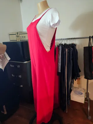 Tuta donna rossa e bianca + magliettina bianca