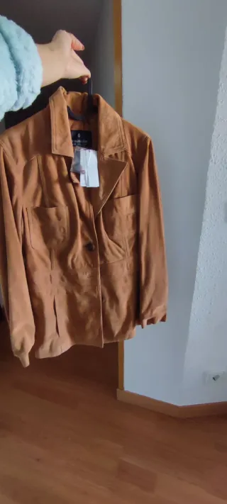 Chaqueta Stradivarius Piel Beige Talla S