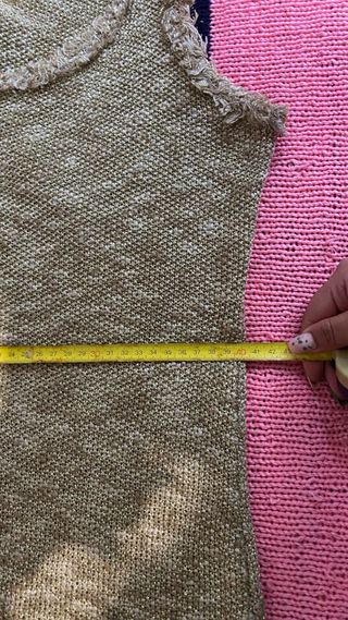 Vestido corto dorado talla L