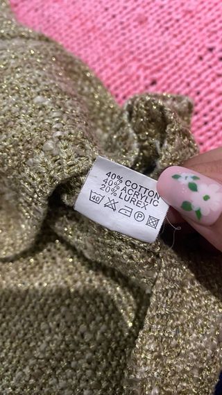 Vestido corto dorado talla L