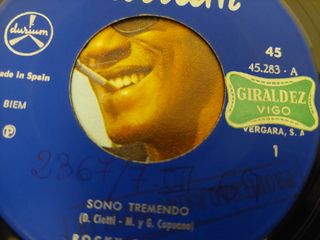 Rocky Roberts - Sono Tremendo Vinilo 7