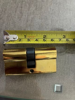 Cilindro Cerradura Seguridad Dorado