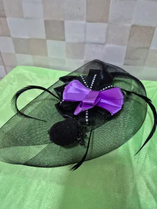 Tocado Negro Fiesta/Disfraz