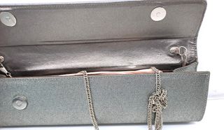 Bolso de fiesta gris brillante