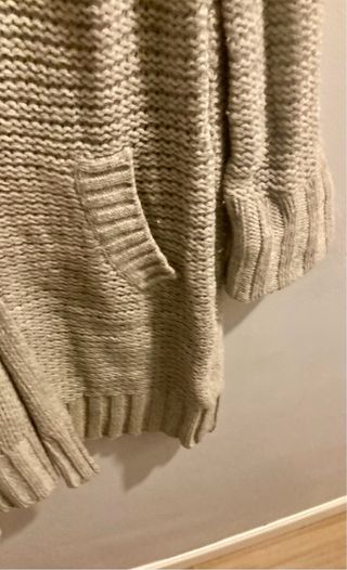 Abrigo largo de lana beige