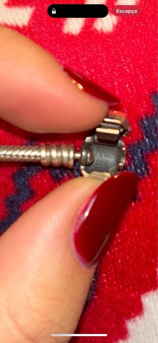 Pulsera Pandora para charms plata, talla 17