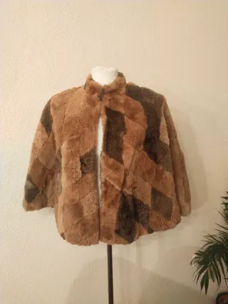 Capa Muton Vintage Beige y Marrón