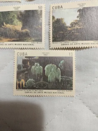 Sellos Cuba 1981 Obras de Arte Museo Nacional