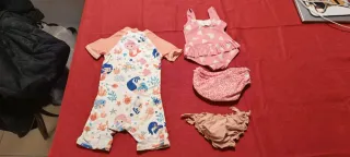 Set 4 costumi bimba 6/9 mesi